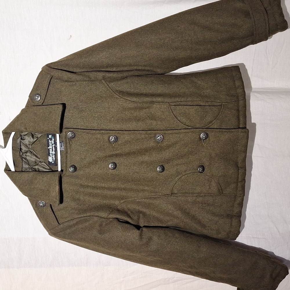 Wool Double-Breasted Pea Coat, Cropped, Members brand Sz 8 NWOT